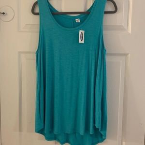 Blue flowy tank top